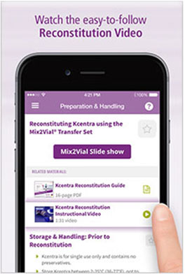 Kcentra Quick Guide app reconstitution video